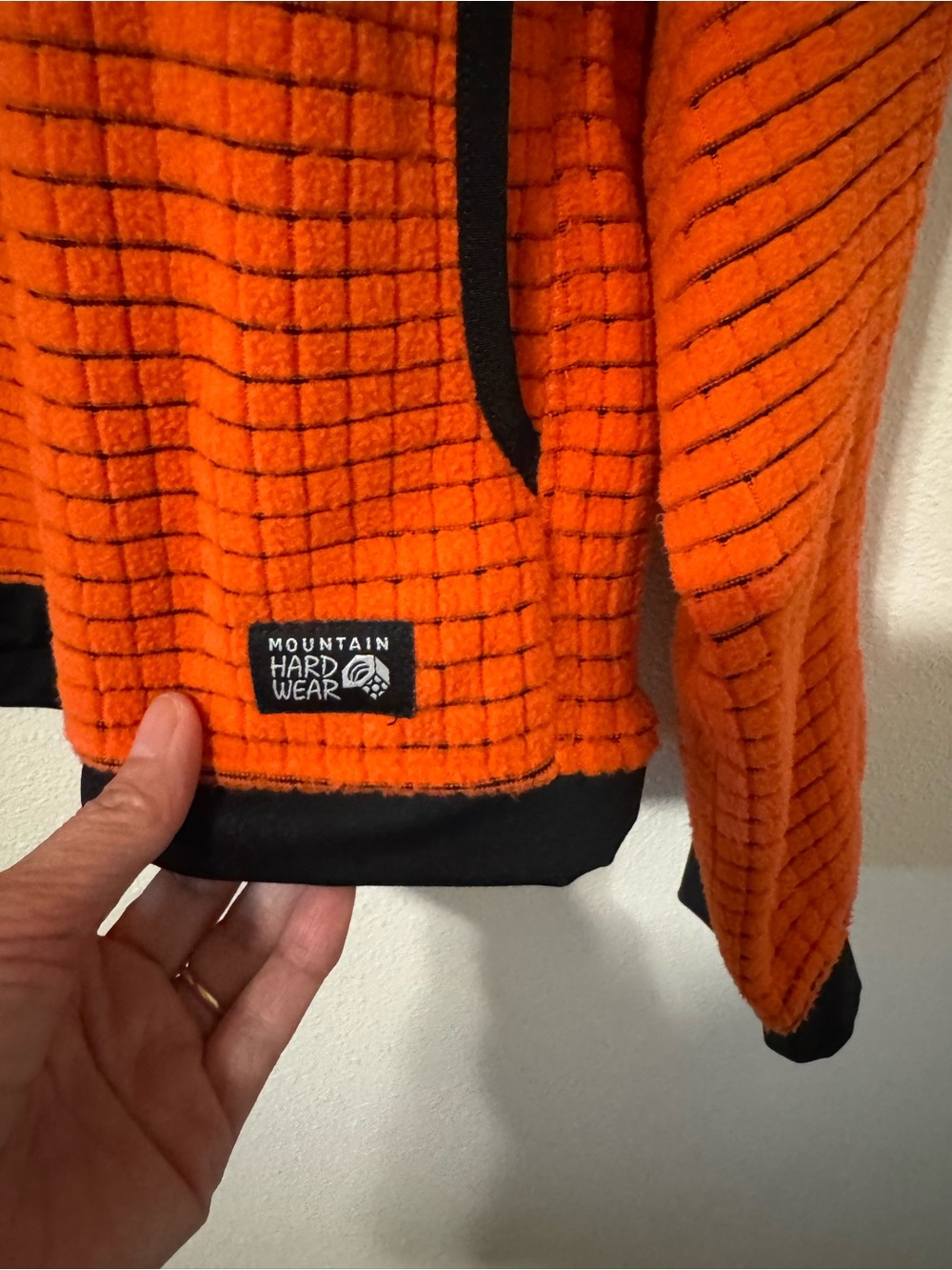 Mountain Hardwear Summit Grid Big Grid Half Zip Orange Fleece Gorpcore-Small - Picture 7 of 10